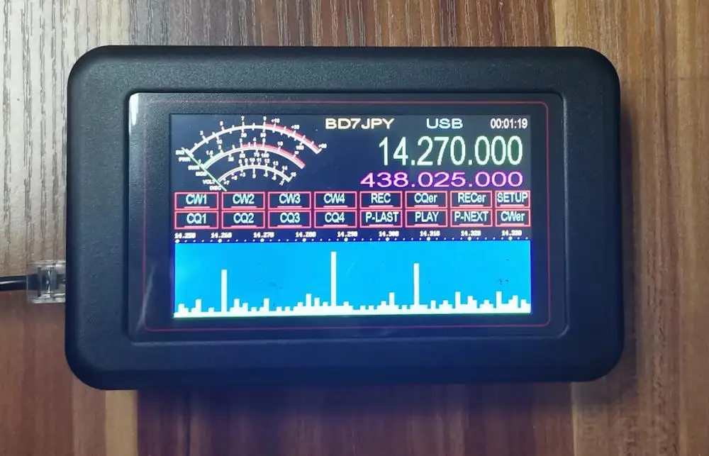 RadioECU 4,3 дюймов радио и с беспроводным мониторингом для Дисплей кошка Дисплей для FT817/857/897/818 icom ic7000/703/706