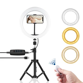 

RL-10 Ring Light 10inch Video Ring Lamp Studio Light USB Ringlight for tik tok Makeup Youtube Video with phone holder Tripod