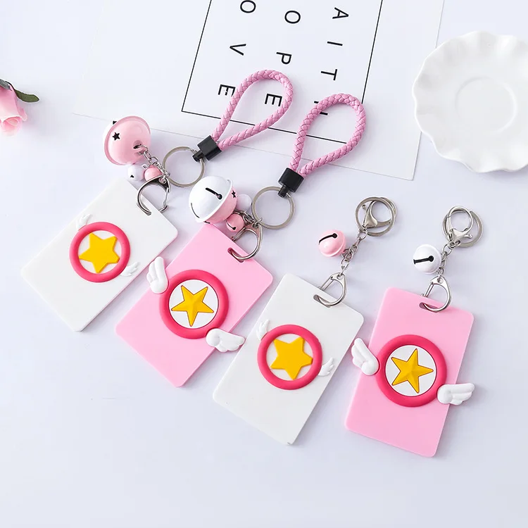 

Kawaii Stars Wing PVC Badge Holder & Accessories ID card holder Credit Card Bus card case Name Tag Staff Business Badge Holder