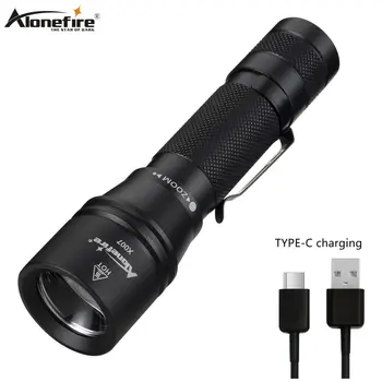 

Alonefire X007 zoom led flashlight usb charging ultra bright torch XML-T6 tactical torch Lanterna Zoomable Hunting adventure