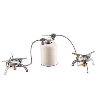 

Outdoor Camping Stove Adapter Propane Tank Adapter With 2 Conversion Head Camp Furnace Converter Connector