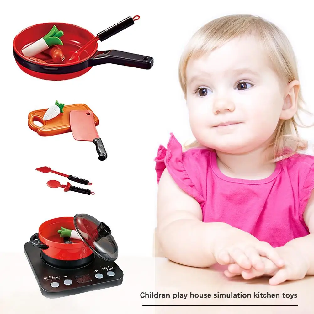 

53 Pieces Funny Simulation Kitchen Cookware Utensils Children Kids Cooking Pretend Playthings Cooking Requirements Kit
