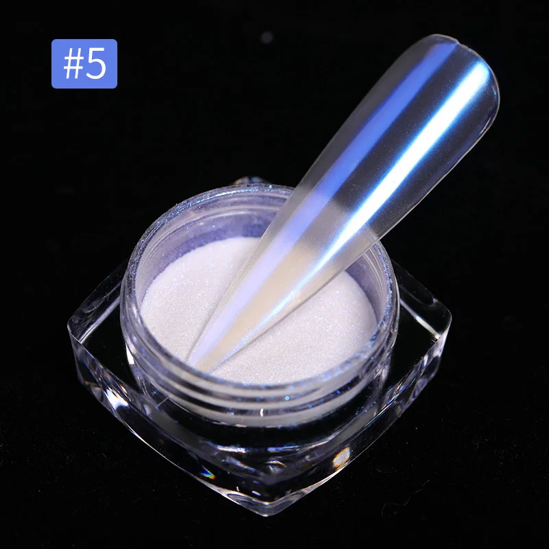 5 BORN PRETTY 1 коробка зеркальный блеск для ногтей порошок лазерный голографический пигмент пыль маникюр Дизайн ногтей украшения DIY Дизайн Инструменты - Цвет: 5