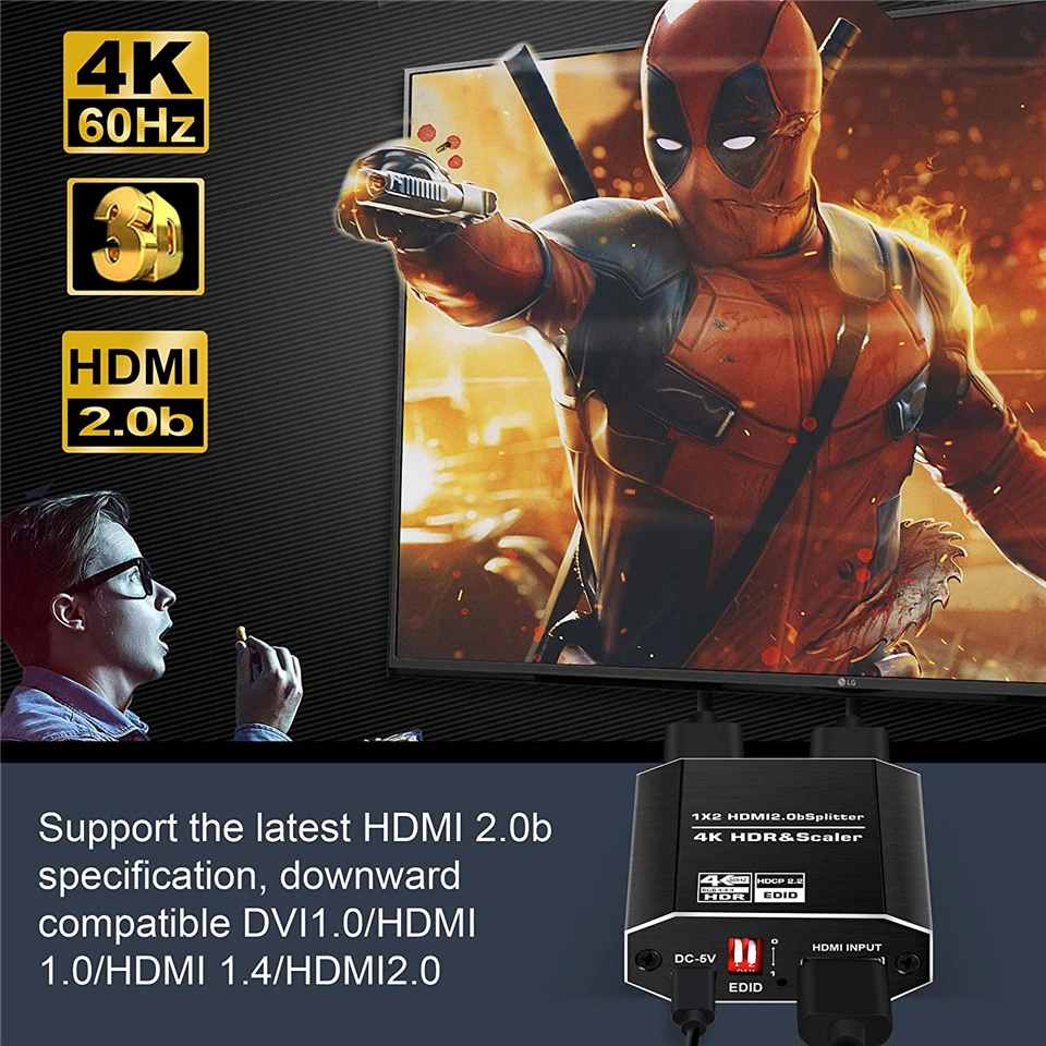 Navceker-1 ߺ 2 HDMI ÷ 4K @ 60Hz HDMI й, 1  2  Į  HDMI ̺  HDCP 2.2