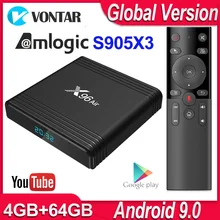X96 ar android caixa de tv android 9.0 amlogic s905x3 smart tv caixa 4k android 4gb 64gb x96air quad core 2.4g & 5g wifi bt4.1 h.265