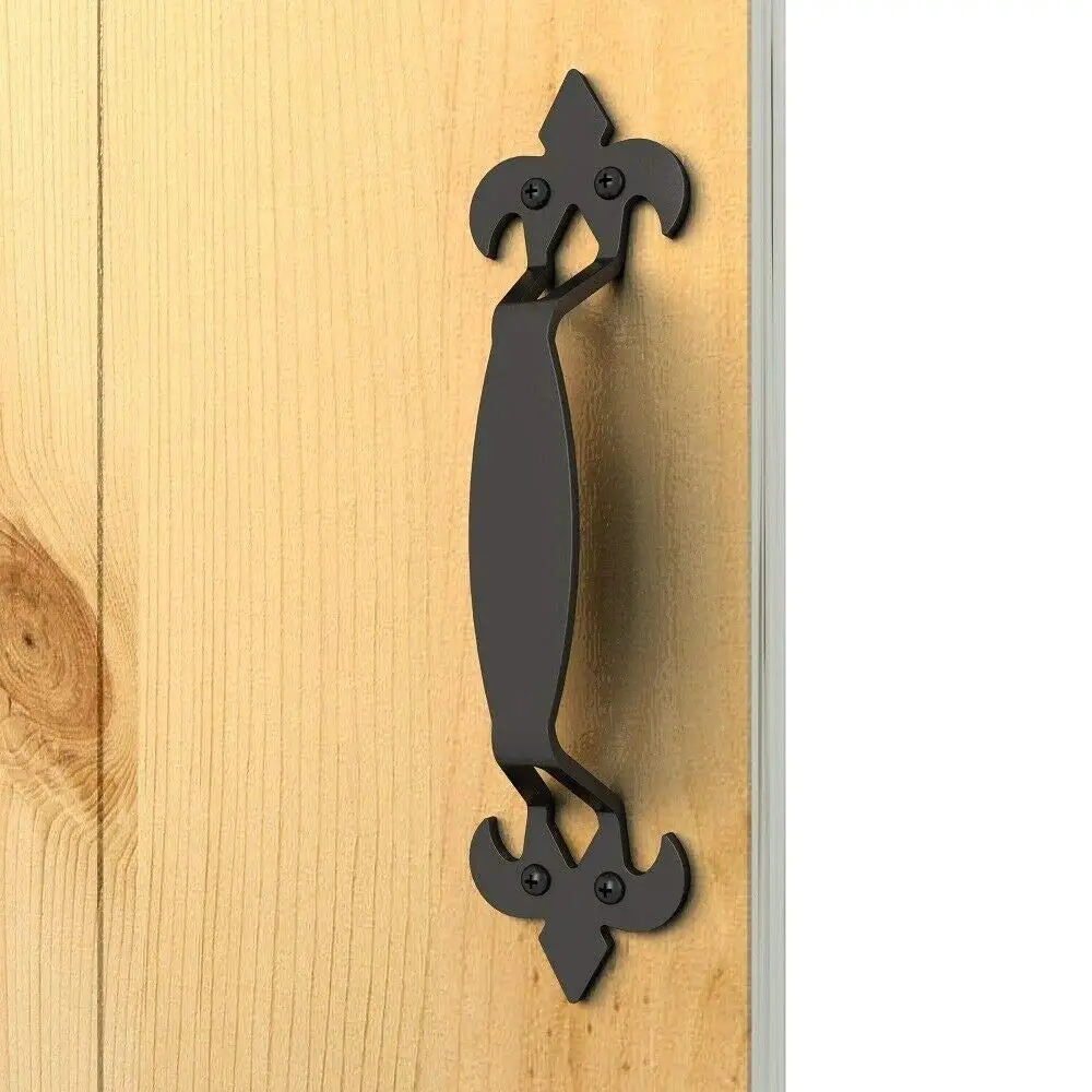 

Flat Black Side Mount Pull Handle for Wood Door Nordic Style Set of 2
