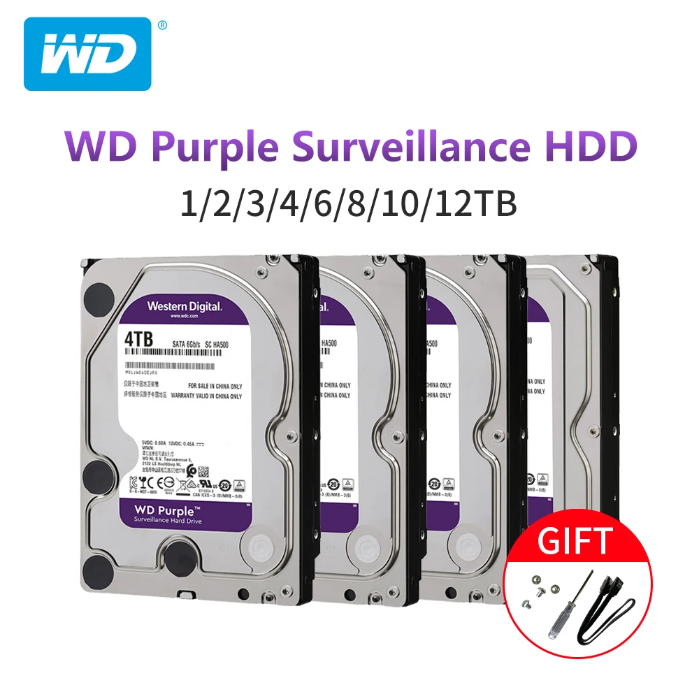 Western Digital WD Purple Surveillance HDD 1TB 2TB