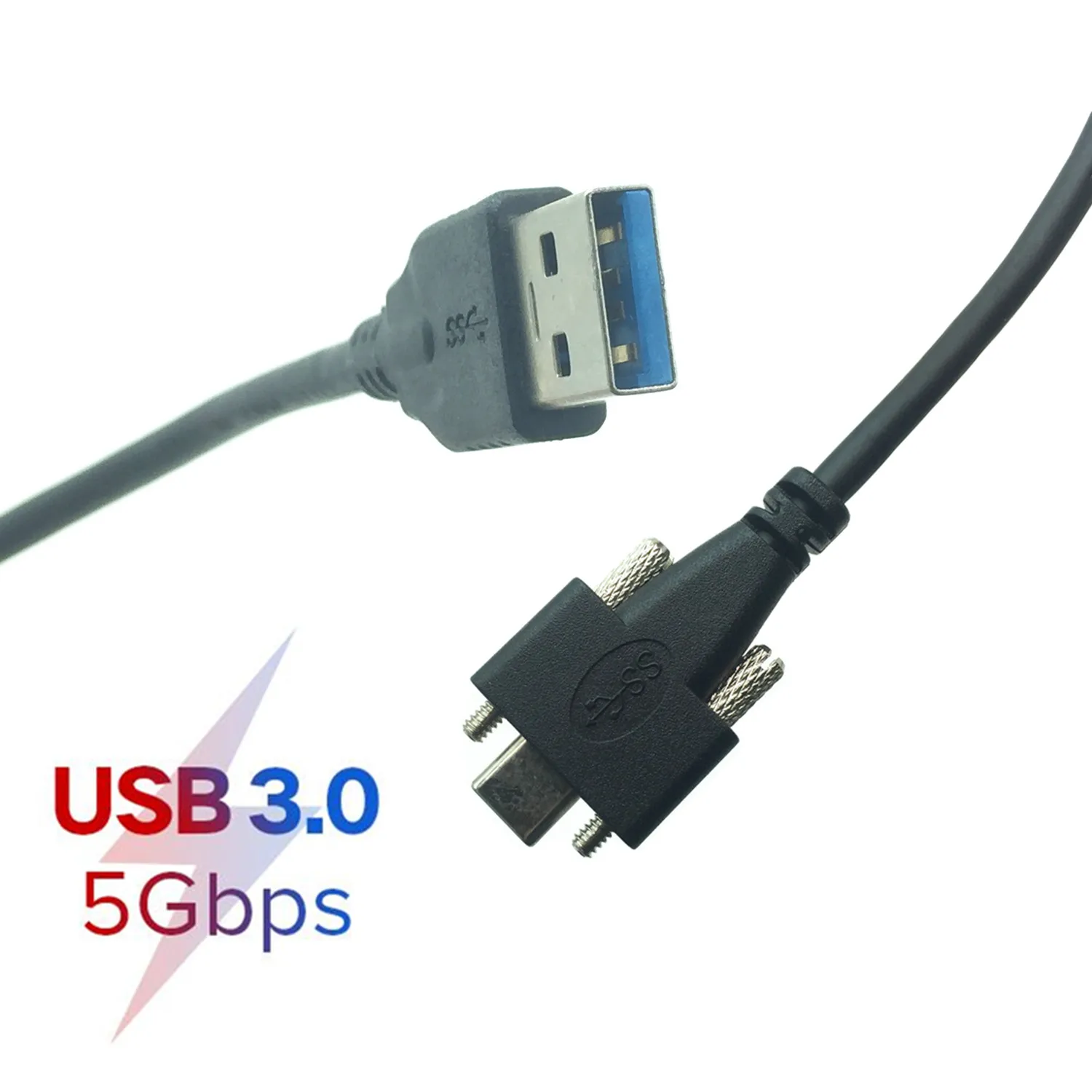 USB 3.0 Type-C Dual Screw Locking Cable