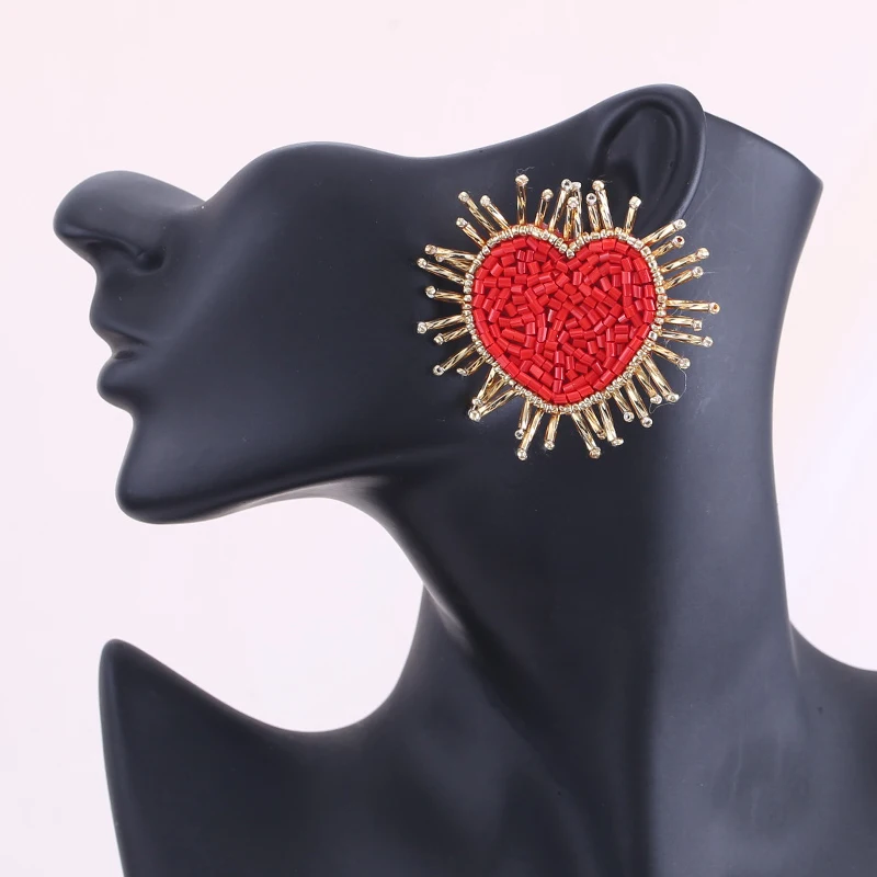 Boho Long Tassel Crystal Drop Earrings for Women