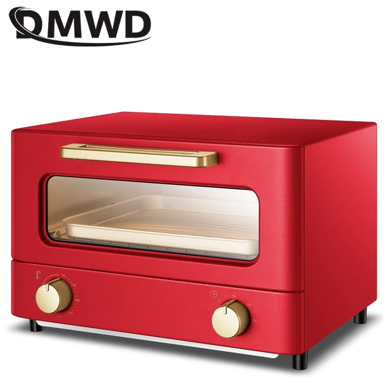 DMWD 12L Household Intelligent Electric Baking Oven DIY Pizza Dessert Cake Maker Temperature Control Timing Baking Tools 220V