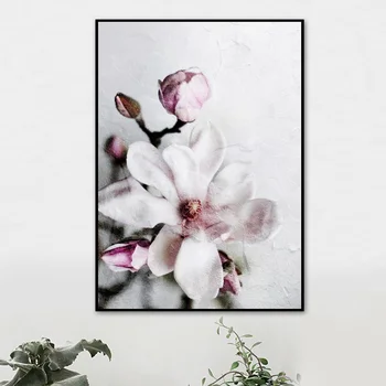 

Abstract Nordic Flower Plant Poster Canvas Art Print Wall Pictures for Living Room No Frame