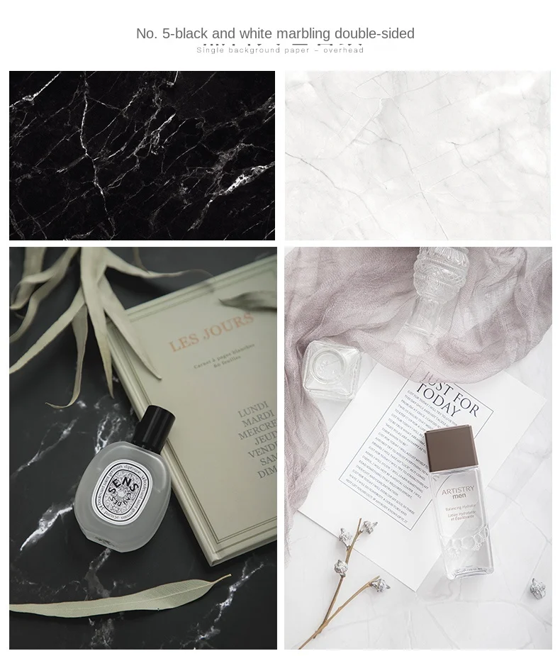 57*87cm Photography Backdrops Marble Wood Grain 2 Sided Waterproof Backgroud Cosmetics Photo Background for Studio Photo