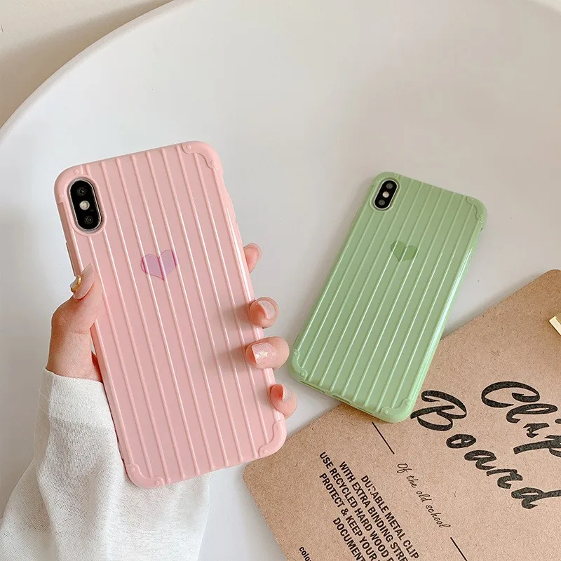 2019Newest PU Heart Print Phone Case Protective Mobile For IPhone X/Xs/MAX Non-slip Anti-fall Accessory | Мобильные телефоны и