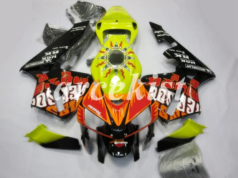 

Injection mold New ABS Motorcycle Full Fairing Kit Fit For Honda CBR600RR 05 06 F5 2005 2006 Body set Orange yellow