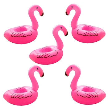 

Tropical Flamingo Party Decoration Float Inflatable Drink Cup Holder Garden Pool Hawaii Party Hawaiian Toy Event Party Supplies