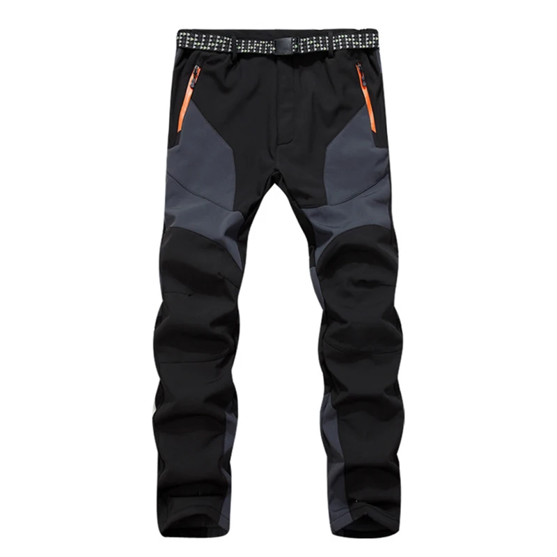 Men Winter Fleece Trekking Pants Outdoor Hike Camping Waterproof Breathable Climbing Softshell Trousers hiking pants fleece pants