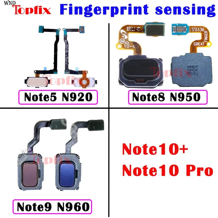 Note8 Touch ID для samsung Note 9 Кнопка домашнего меню гибкий кабель лента запасные части для samsung Note 8 датчик отпечатков пальцев