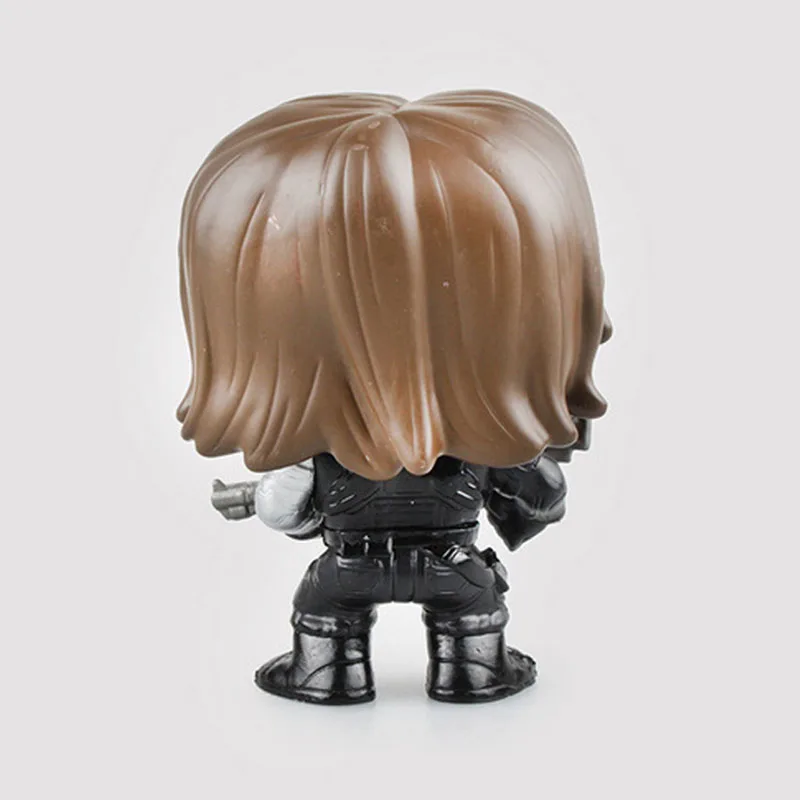 FUNKO POP 10 см, Виниловая фигурка Капитана Америки: Civil War#129, зимний солдат, Bucky Barnes, фигурка, игрушки, виниловые куклы