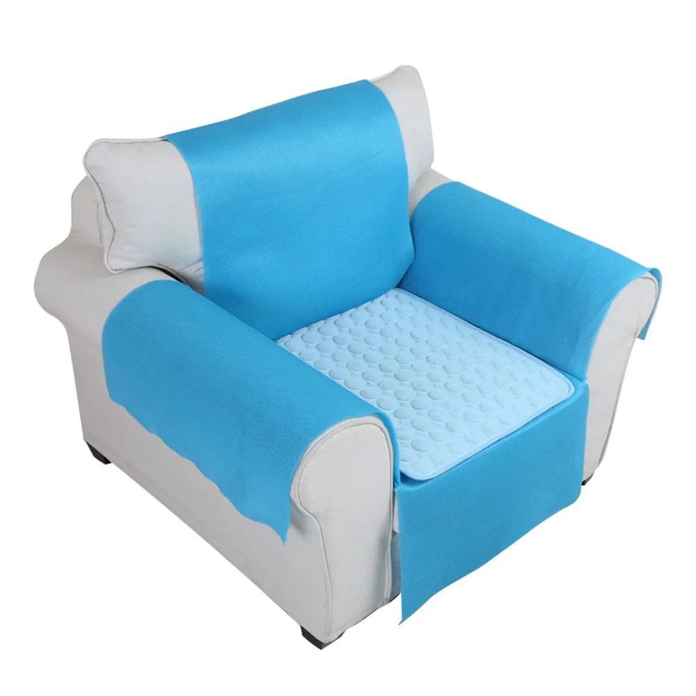blue 1set Коврик для домашних животных для маленьких средних и больших собак, летняя кушетка для собак охлаждающий коврик для дивана, нескользящий протектор, износостойкий, холодный - Цвет: blue 1set