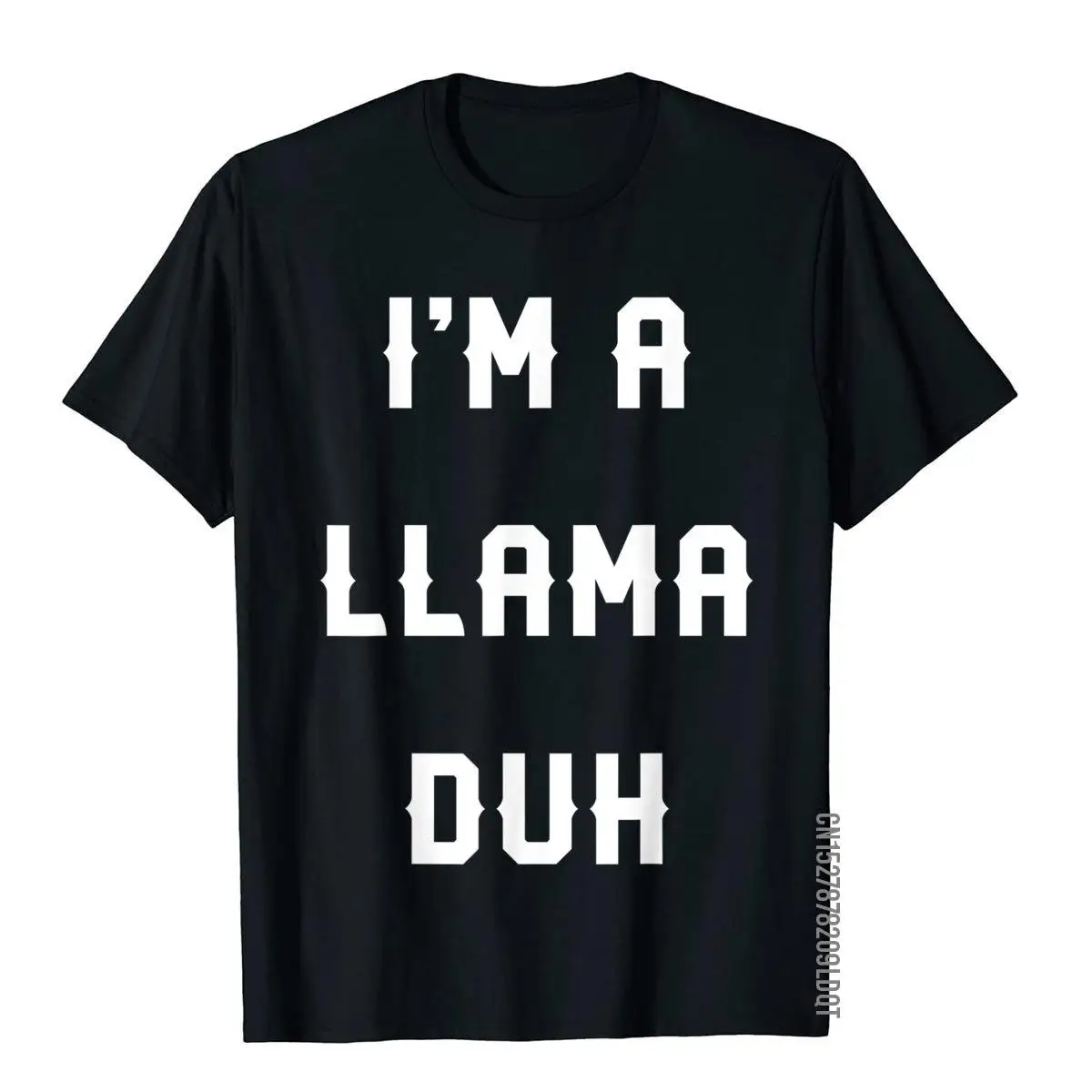 Halloween Easy Llama Costume Shirts I'm A Llama Duh T-Shirt__B12577black