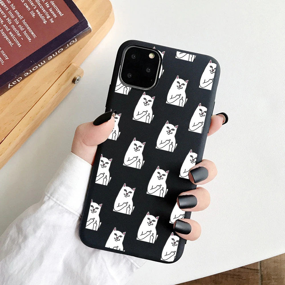 Силиконовый чехол для телефона s для iphone X, XR, XS, Max, 7, 8 Plus, 6, 6 S, забавный рисунок руки, милый мультяшный чехол с котом для iphone 11 Pro, мягкий чехол - Цвет: 01