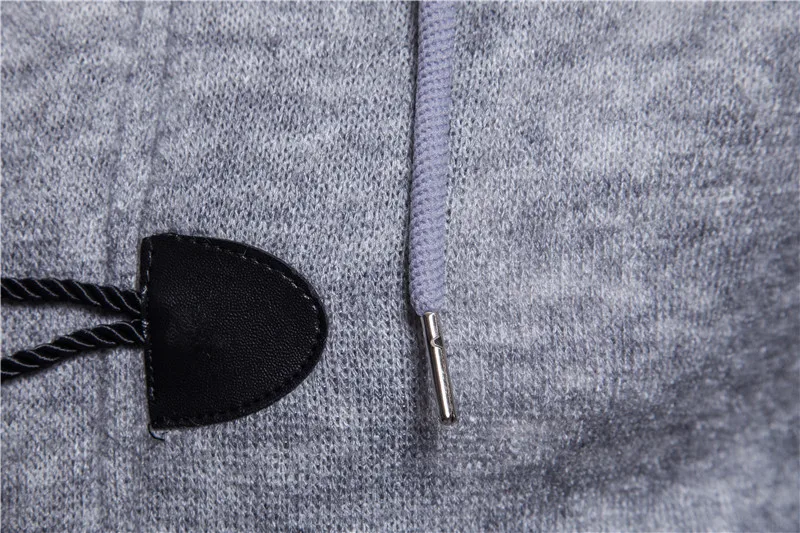Brand Horn Buckle Sweatercoat Men Autumn Fashion Hooded Cardigan Solid Color Slim Casual Kintted Coats Men Hip Hop Pull