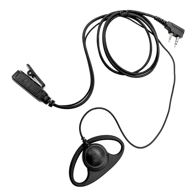 Auricular Walkie Talkie en forma de G, auriculares con micrófono PTT,  compatible con radio bidireccional Kenwood Bao Feng - AliExpress