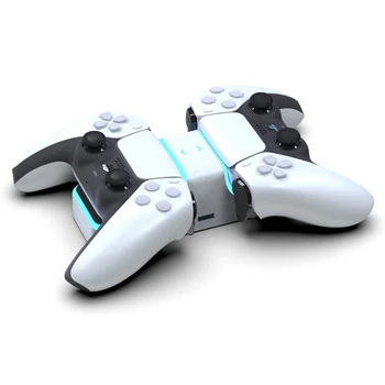

Dual Slot Fast Charging Dock Station USB Charger Charging Cable Charger Cradle for PS5 Gaming Controllers Handles Kit
