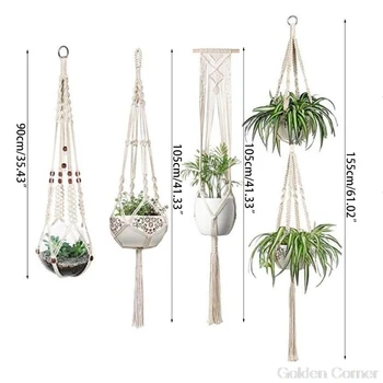 

Plant Hanger Hanging Planters Handmade Cotton Hanging Plant Decorative Flower Pot Holder for Indoor Home Decor Au24 20 Dropship
