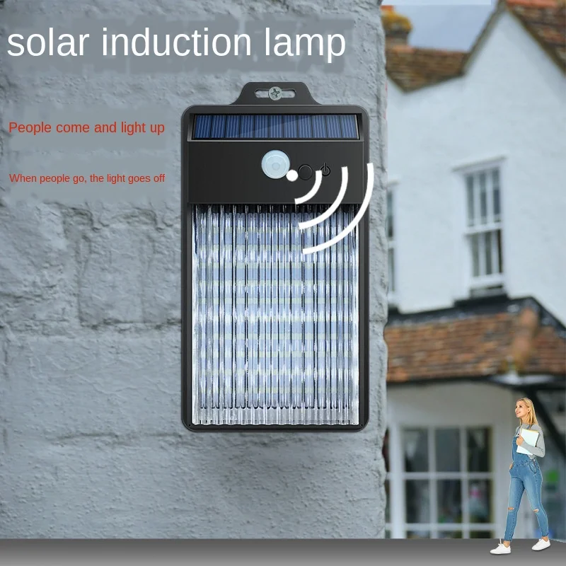 

Solar Led Light Outdoor Waterproof Ip65 Solar Street Lamp Square Small Wall Lights Stair Lamp Body Sensor Light High-brightness