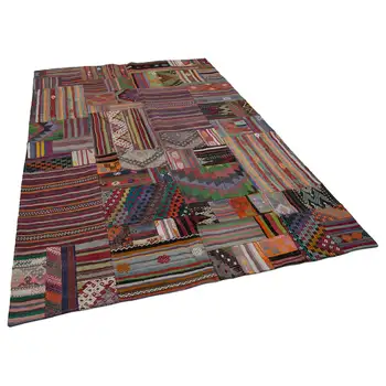 

202x301 Cm Multicolor Handmade Rugs Patchwork Rug-7x10 Ft
