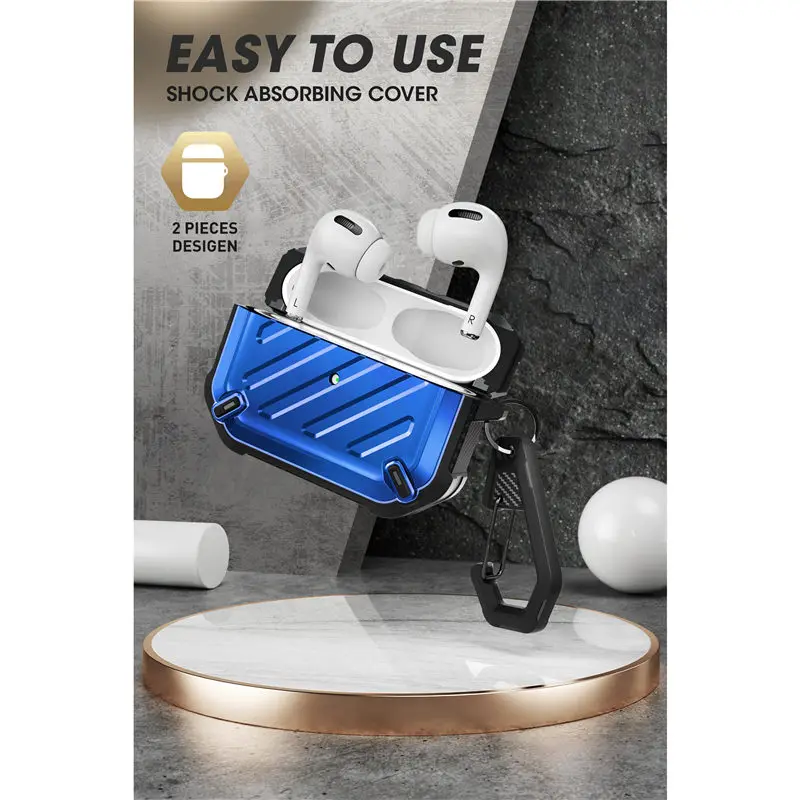 Supcase-ub Pro Case para Airpods Pro Corpo Inteiro Capa Protetora Robusta Mosquetão para Apple2023 - Image 4