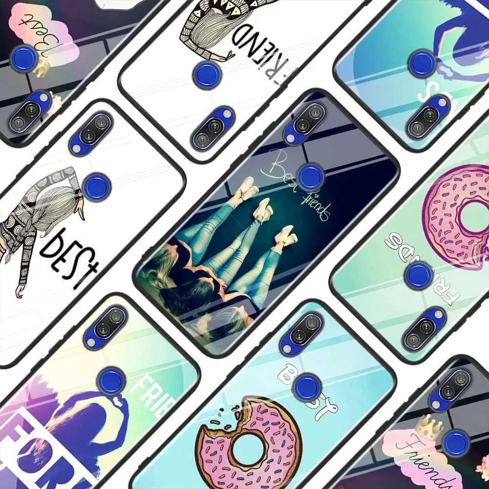 

BFF Best Friends for Xiaomi Redmi Note 7 6 5 4X 4 K20 Pro 7A 6A 6 S2 5A Plus Super Bright Black Phone Case