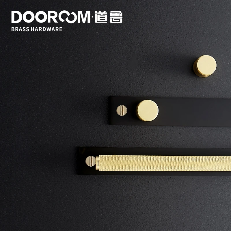 Dooroom латунная фурнитура ручки разворачиваются/потайная установка современный золотой черный шкаф комод для шкафов, ящиков тянет ручки