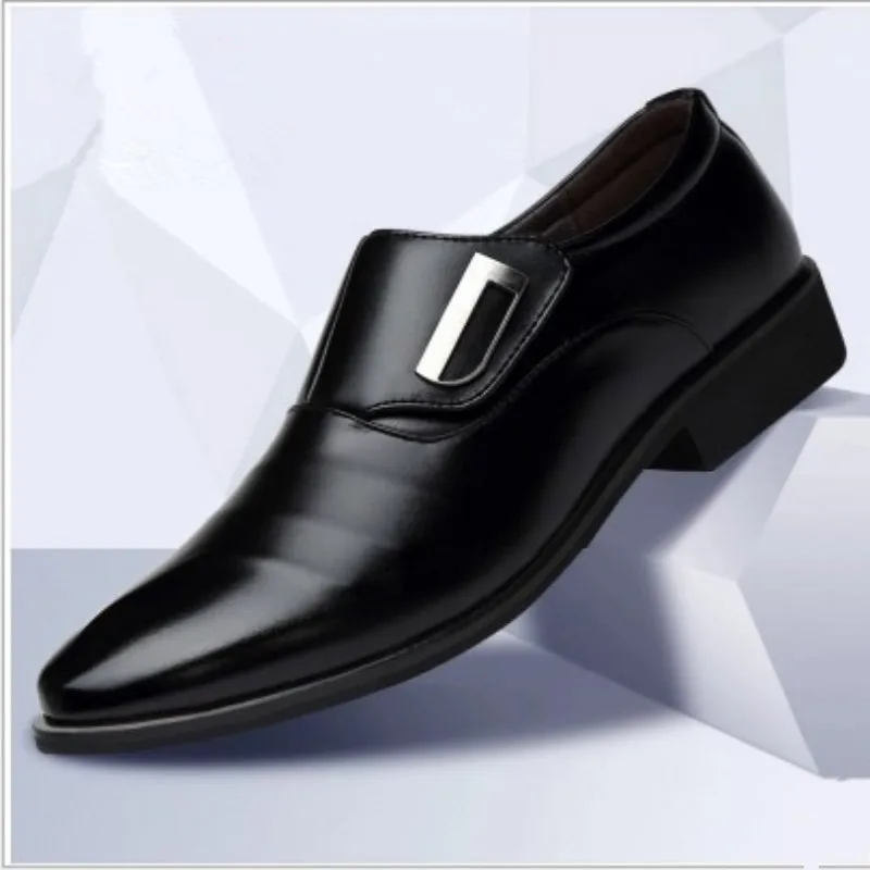 

2019 New Men's Fashion British Style Pointed Toe Wedding Business Leather Formal Dress Shoes Summer Flats Shoes Oxfords Men u90