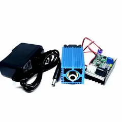 Módulo ajustável 488nm 60mw modulável do diodo do laser azul do céu da luz do efeito da fase com ponto do fã/linha/cruz com adaptador 12v