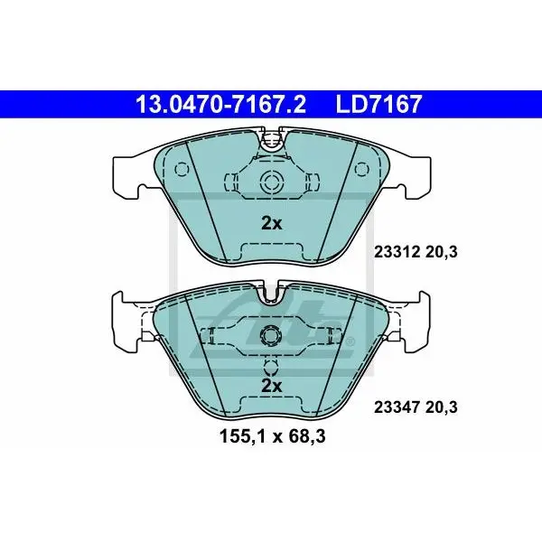 Disc pads front Ceramic  BMW E65/E66 3.5i/4.5i/3.0D/4. | Автомобили и мотоциклы