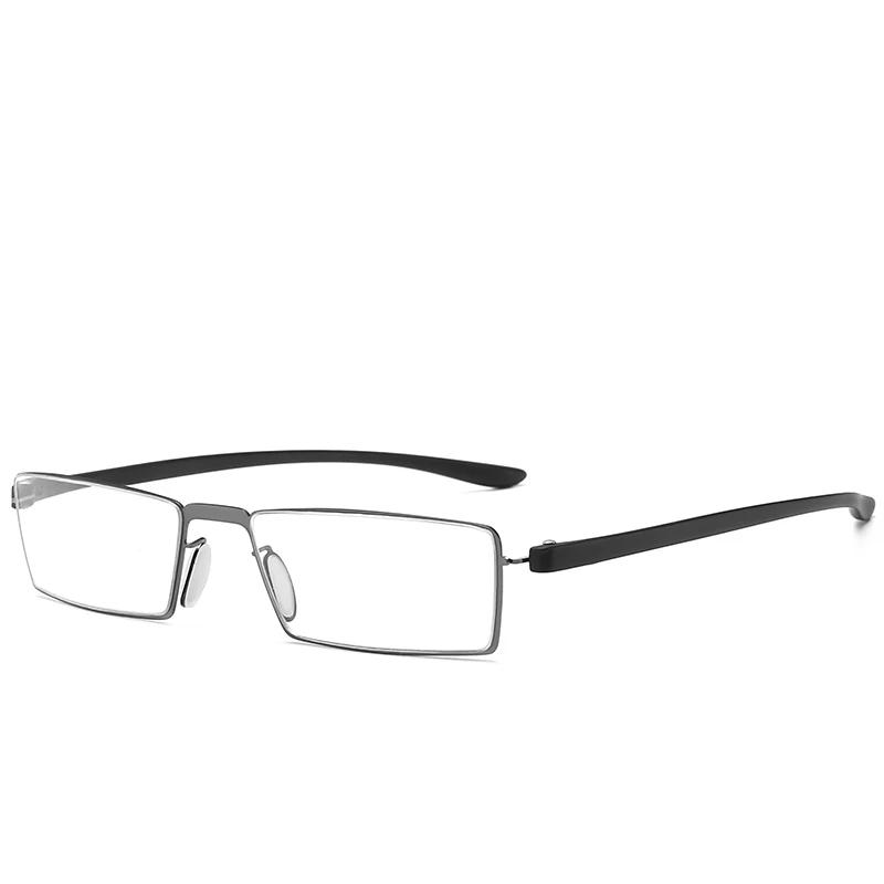 B1 Black SAOIOAS, металлические, Мультифокальные очки для чтения, прогрессивные бифокальные, анти-голубые лучи, УФ-защита, очки для дальнозоркости, полуоправа для мужчин и женщин - Цвет оправы: B1 Black