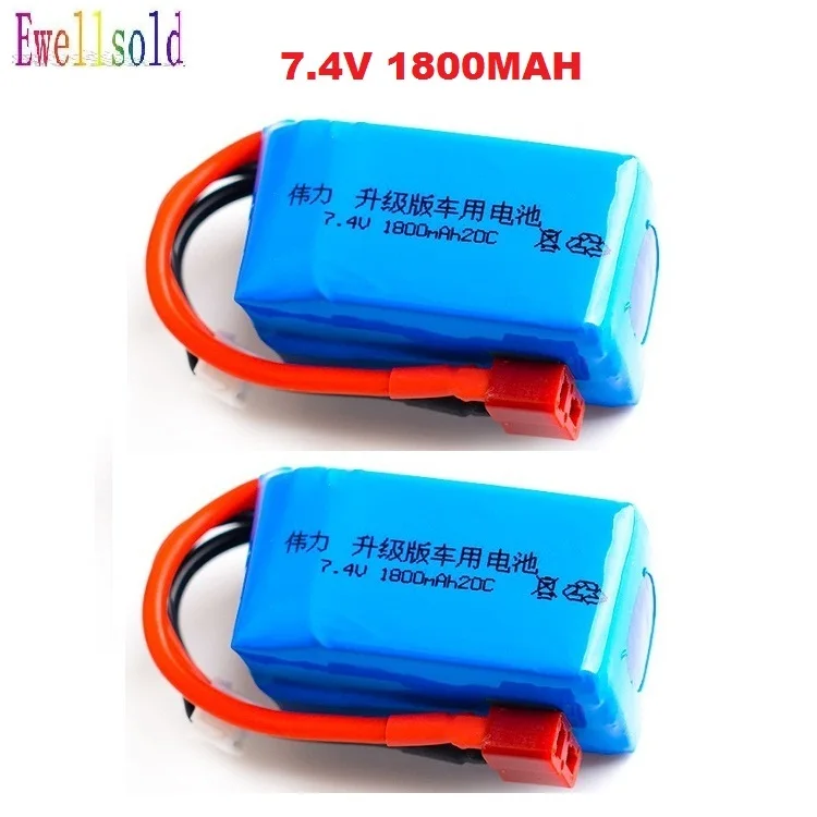 Ewellselling 7 4 V 1400mah/1800mah литий полимерная аккумуляторная батарея 2S 20C Wltoys A959 b A969 A979 R/C