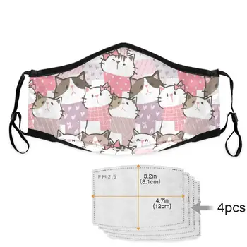 

Fashion Seamless cat print Anti-dust Face PM2.5 Mouth Mask Windproof Adjustable Washable Dust Mask face masks reusable new 2020