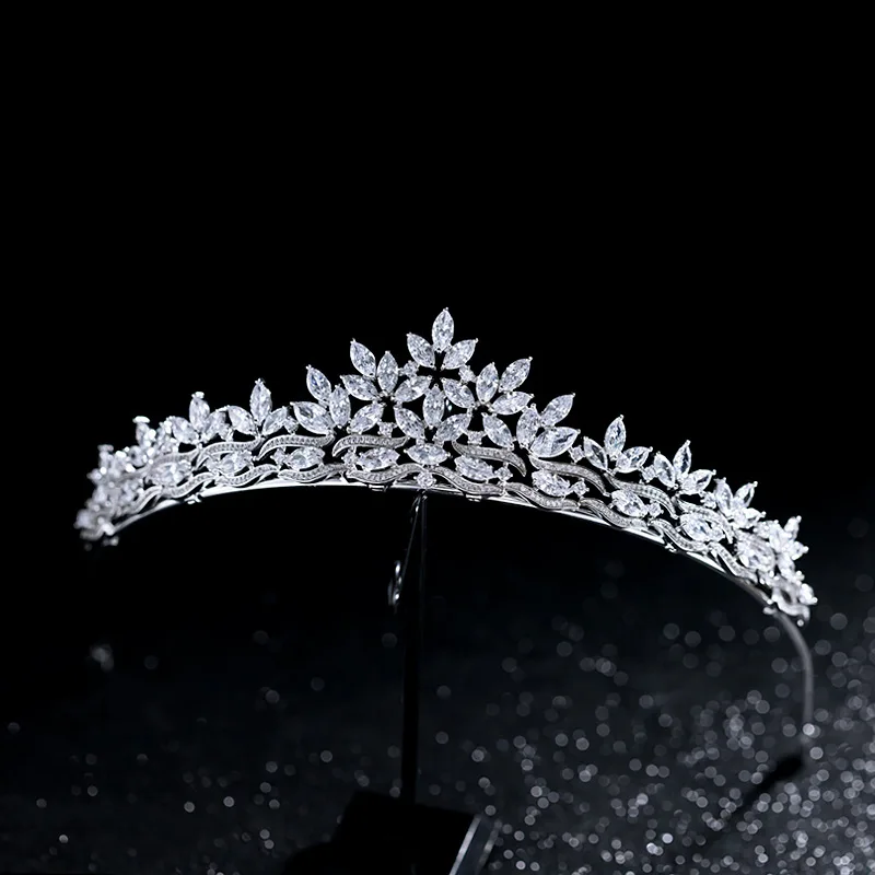 

AAA Zircon Crowns Cubic Zirconia Tiaras CZ Women Headband Headpiece Party Wedding Jewelry Bridal Hair Accessories For Bride New