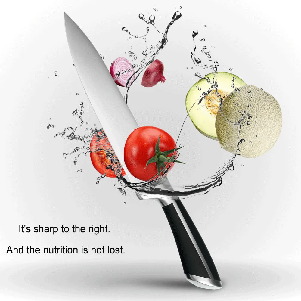 XYj 3Cr14 Нержавеющая сталь набор кухонных ножей шеф-повара Ножи для мясо рыба овощи фрукты pom ручка с бесплатным подарком Ножи чехлы