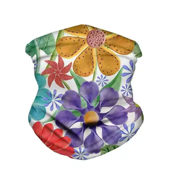 

HYCOOL Motorcycle Neck Shield Tube Balaclava Colorful Flower Print Function Magic Headband Outdoor Cycling Windproof Bandana