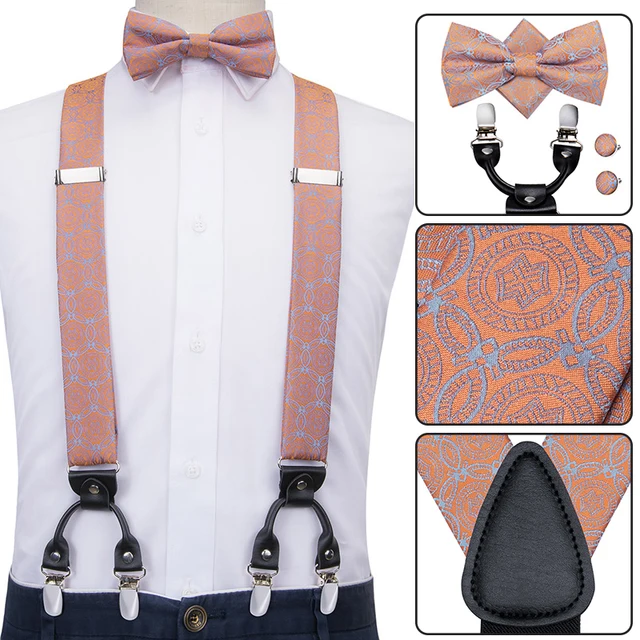 High Quality Silk Bow Tie And Suspenders Set For Men Party supplies