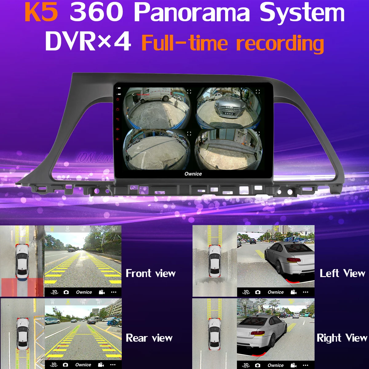 Perfect 360° Panoramic Camera 4G SIM 8Core 4G+64G Android 9.0 Car Multimedia Radio For Hyundai Sonata 9 2015-2017 GPS SPDIF DSP CarPlay 3