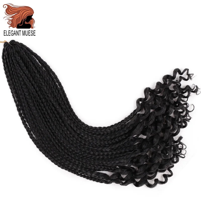 Косички для волос с кудрявыми концами 24 дюйма 22 корня/штуки| |