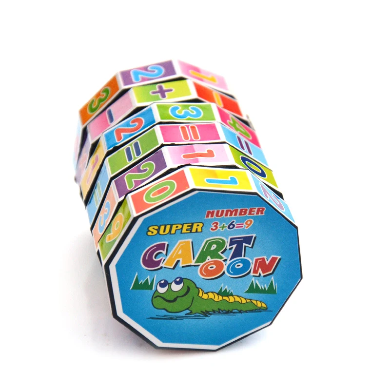 

Free Shipping Magic Cube Early education children digital magic cube puzzle toy cylindrical magic cube High Quality