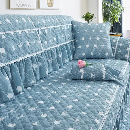 Маленький свежий тканевая диванная подушка, четыре сезона универсальная Нескользящая подушка, гостиная диван подушка полное покрытие