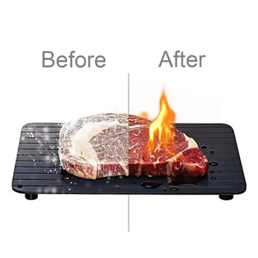 

Home Kitchen Non-Stick Fast Defrosting Tray Thaw Frozen Food Meat Fruit Quick Defrosting Plate Board Defrost Kitchen Gadget Tool