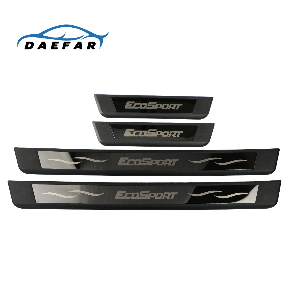 Daefar для Ford Ecosport 2012- Автомобильная наклейка из нержавеющей стали, Накладка на порог, накладка на пороги, накладка на пороги, 4 шт